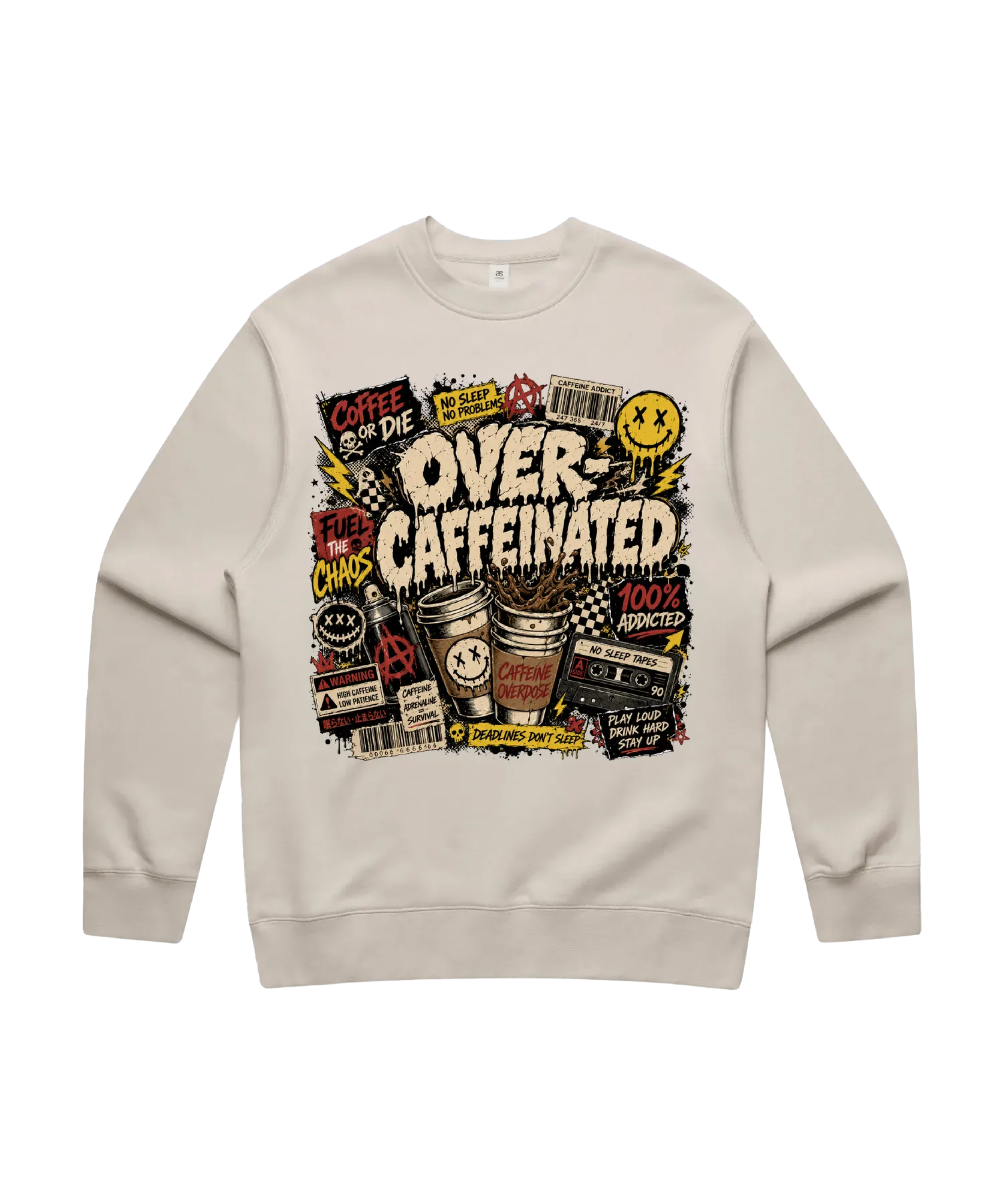 Over Caffeinated Crewneck