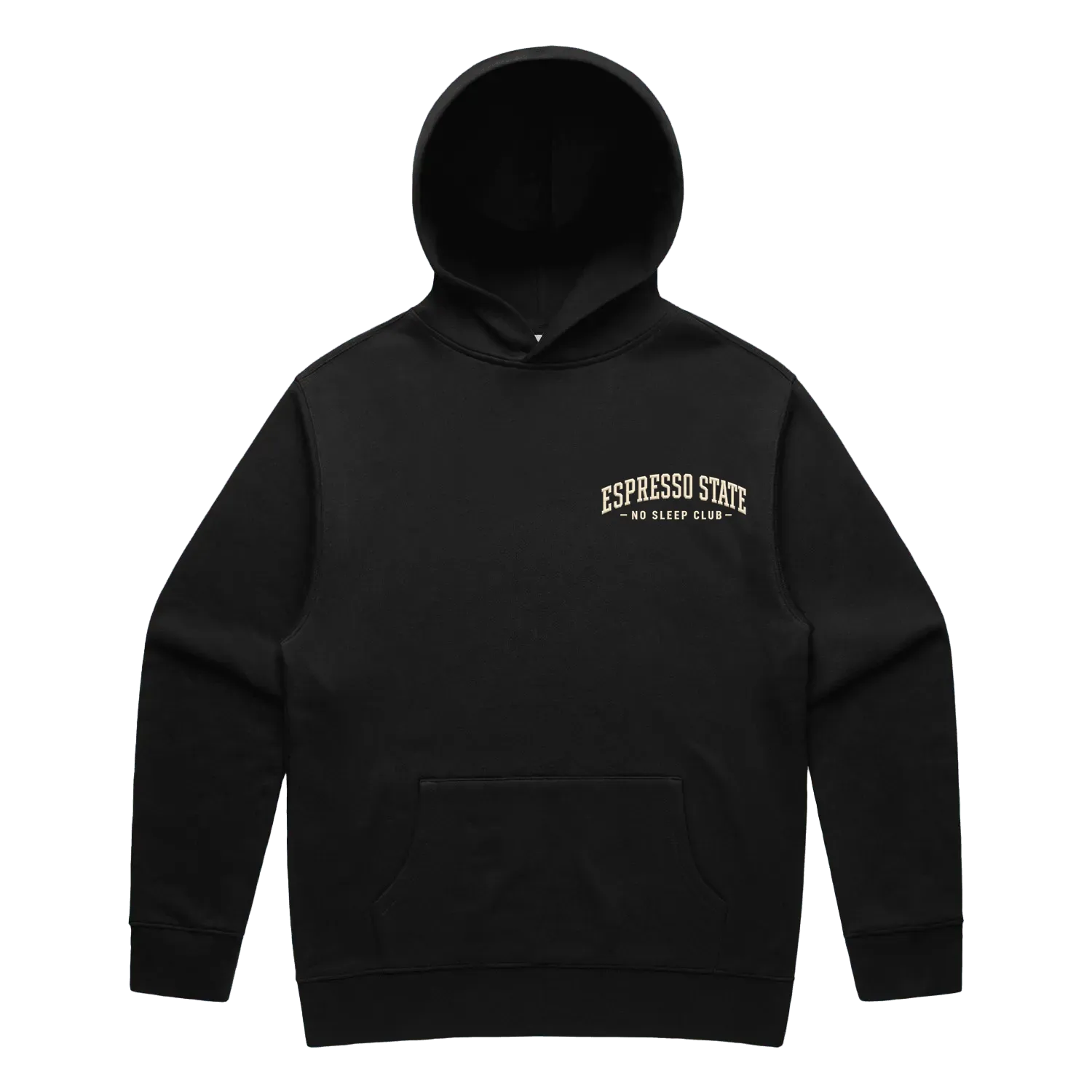 Black front flat lay