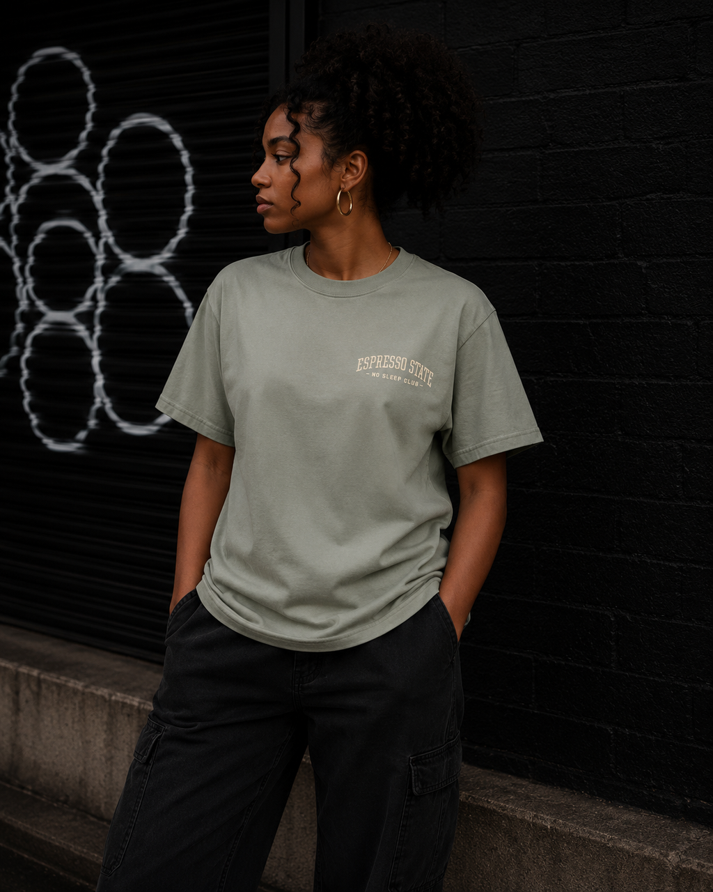 No Sleep Club Embroidered T-Shirt
