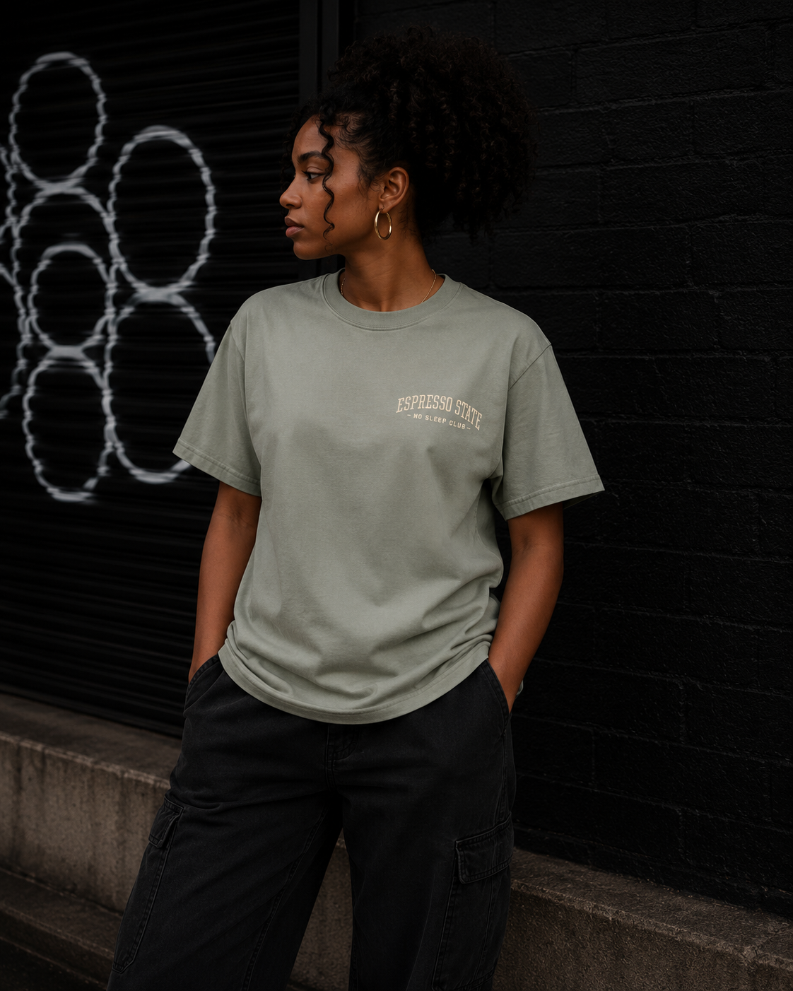 No Sleep Club Embroidered T-Shirt
