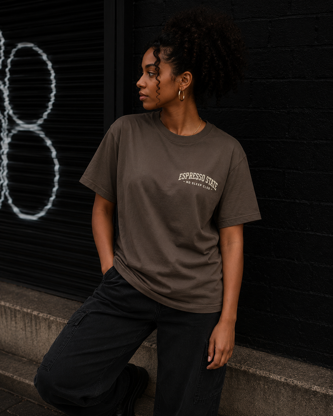 No Sleep Club Embroidered T-Shirt