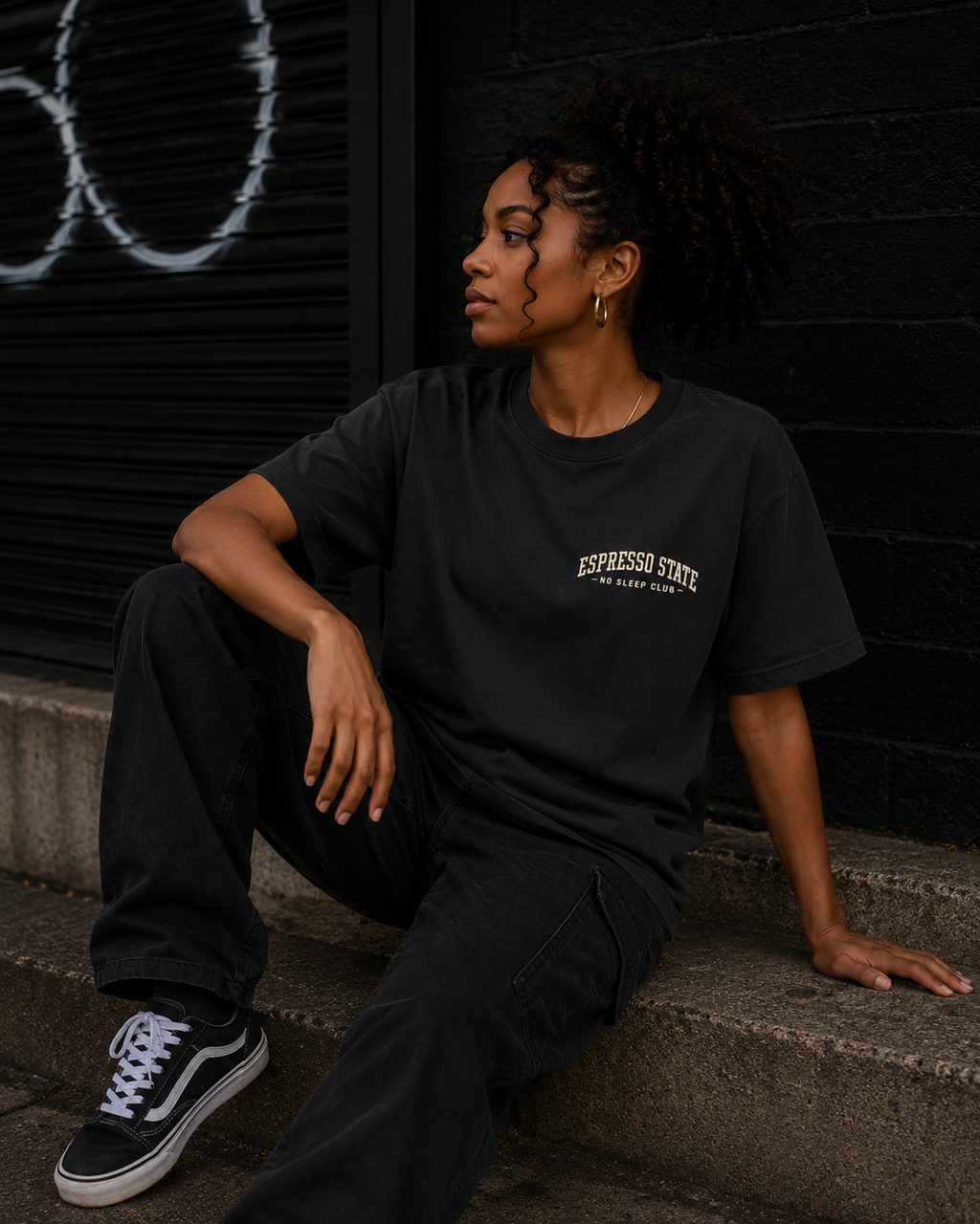 No Sleep Club Embroidered T-Shirt