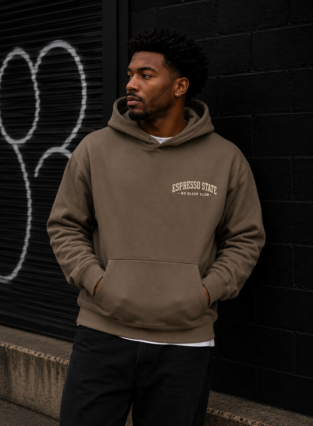 Espresso State Script Hoodie