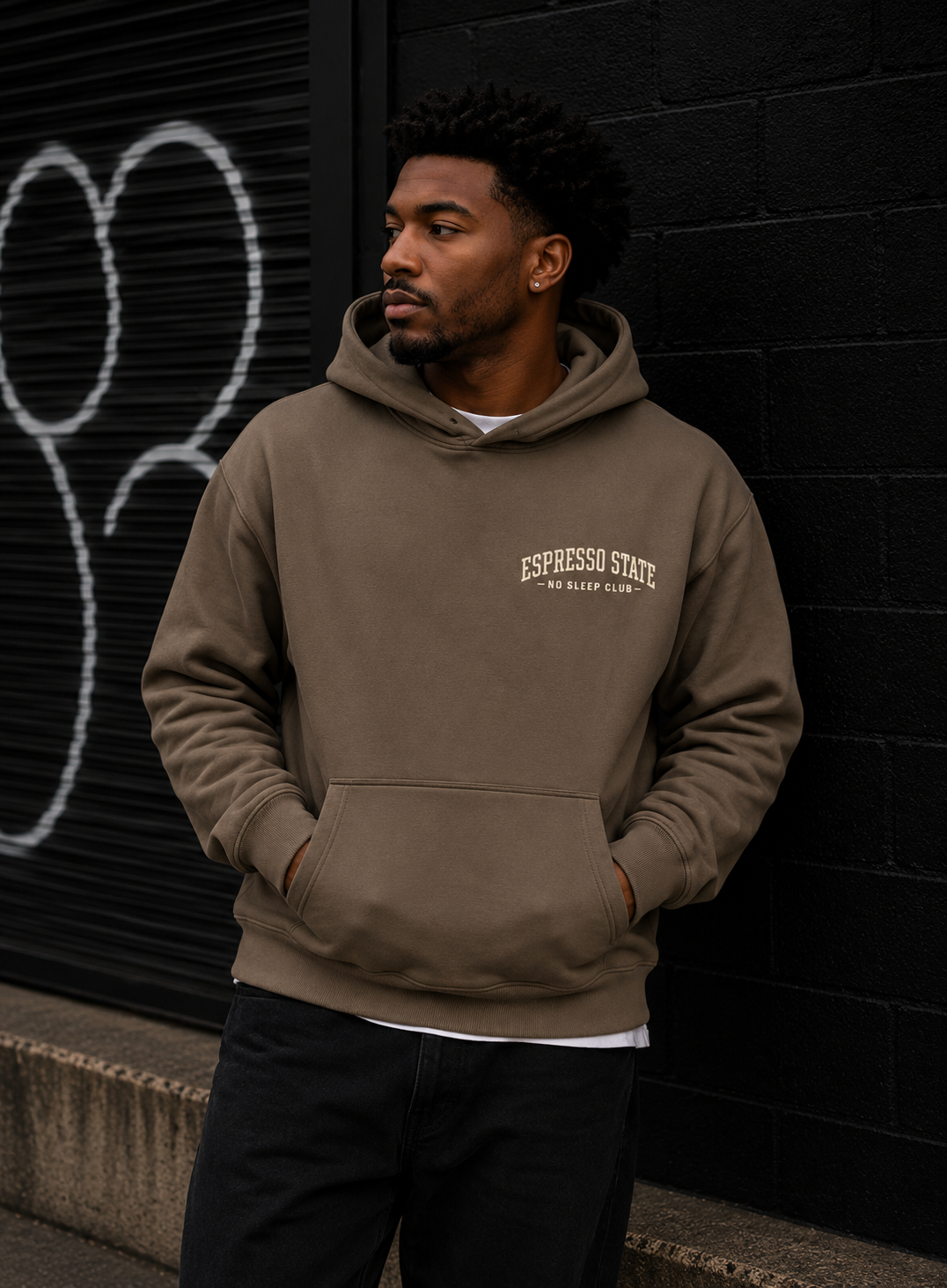Espresso State Script Hoodie