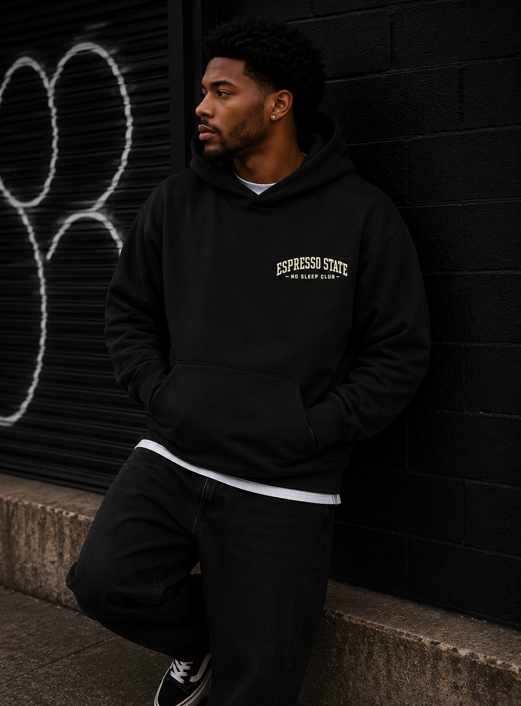 Espresso State Script Hoodie