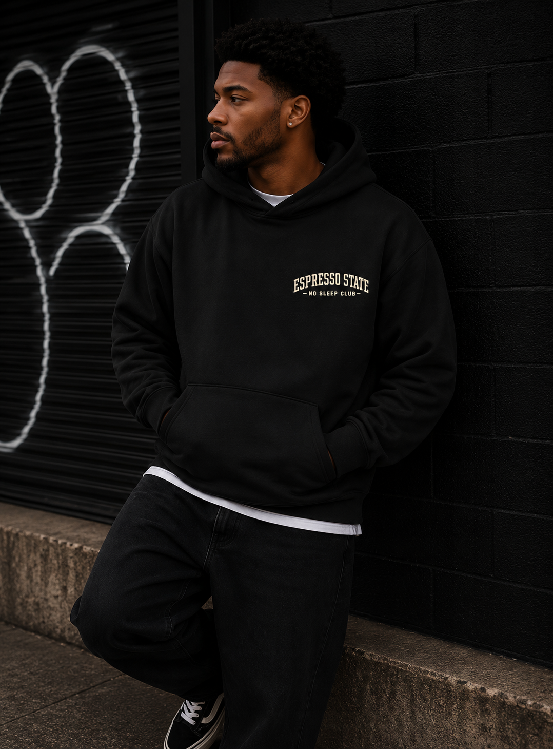Espresso State Script Hoodie