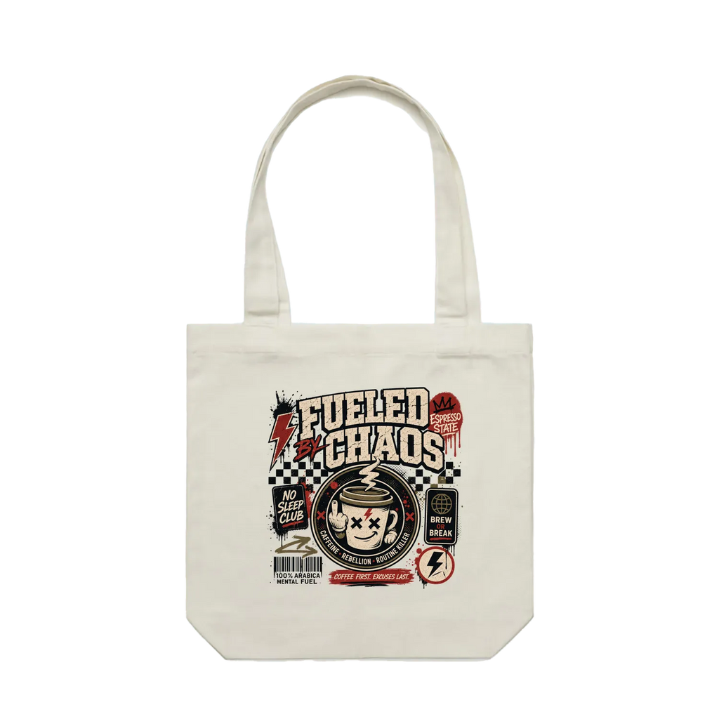 Fueled by Chaos Tote Bag